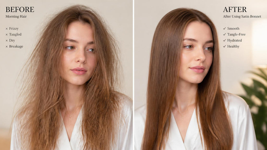 ✨ Bonnet de Nuit en Satin – Protection & Douceur pour Tous Types de Cheveux HairLab Paris