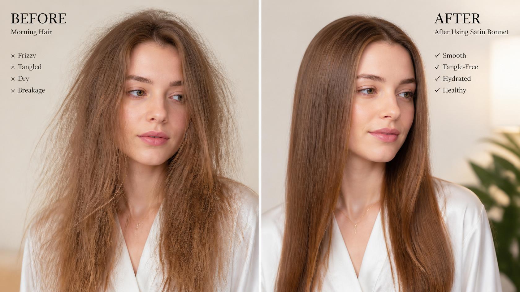 ✨ Bonnet de Nuit en Satin – Protection & Douceur pour Tous Types de Cheveux HairLab Paris