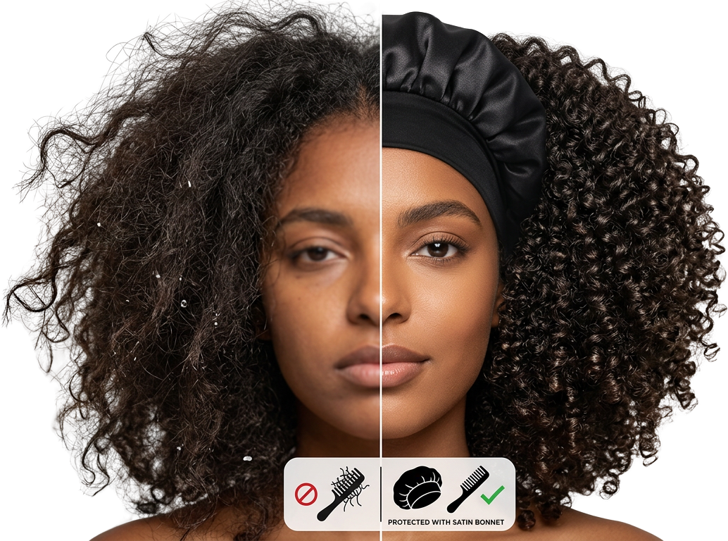 ✨ Bonnet de Nuit en Satin – Protection & Douceur pour Tous Types de Cheveux HairLab Paris