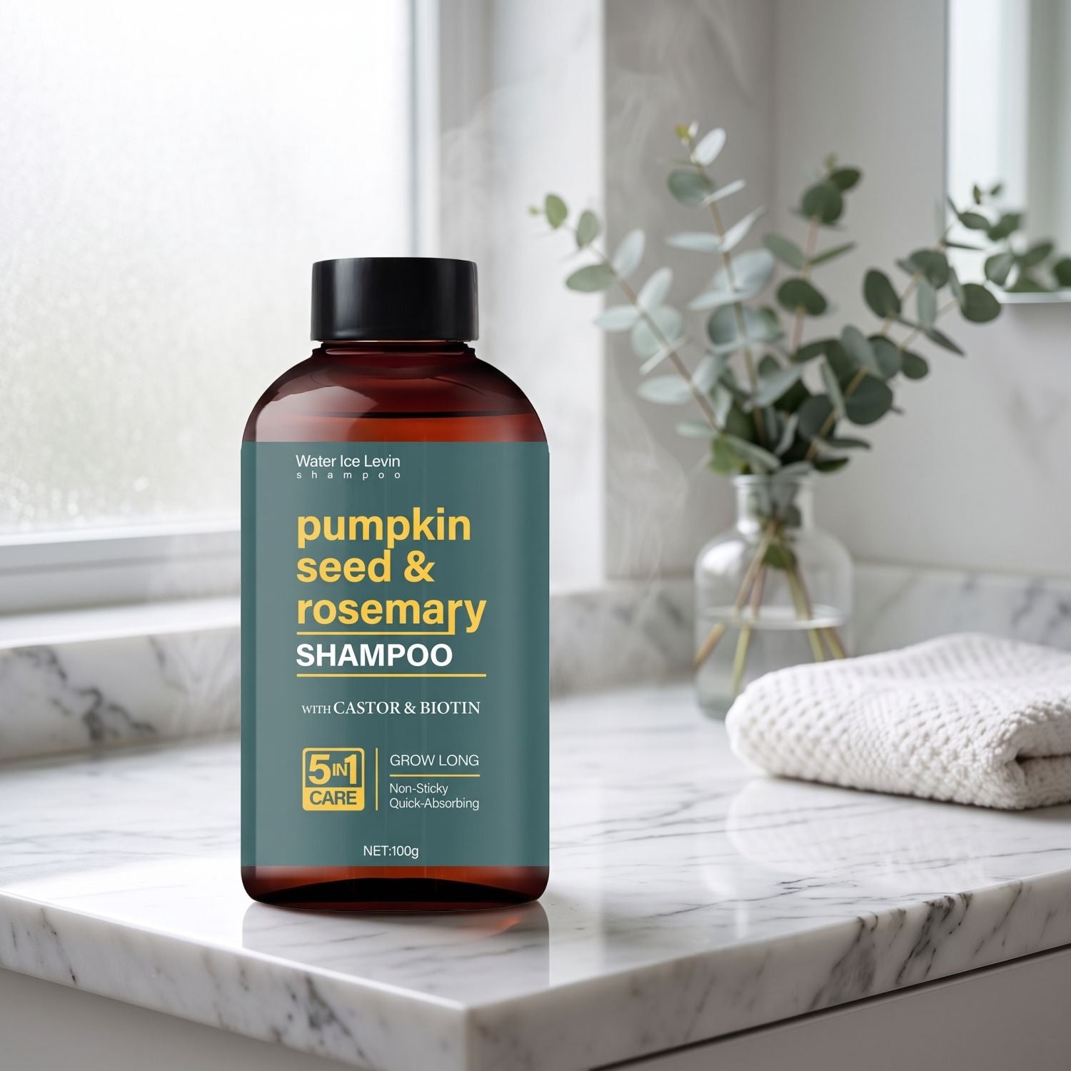 Shampooing Ricin & Biotine – Croissance & Force 5‑en‑1